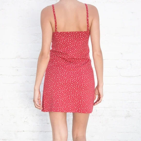Red Floral Brandy Melville Amara Dress - Picture 2 of 4